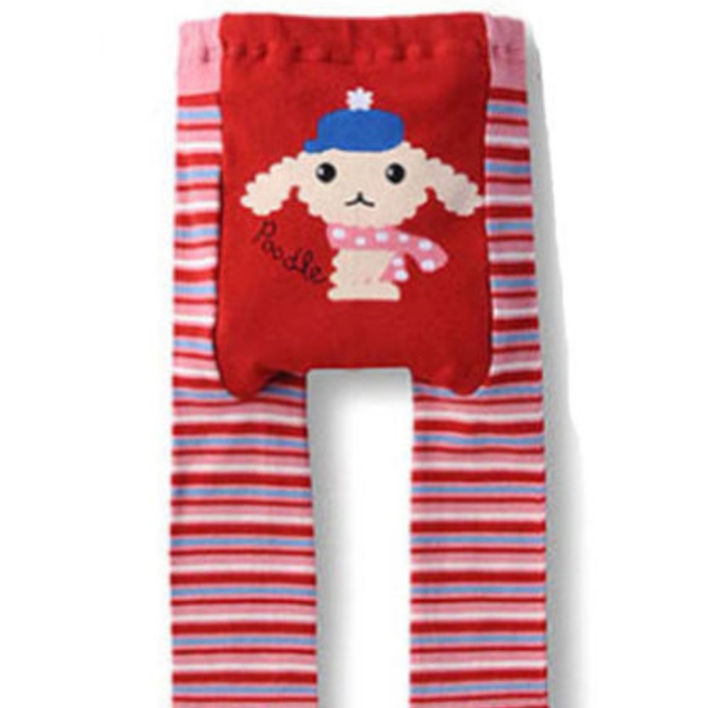 Red Pink Poodle Bottom Knitted leggings